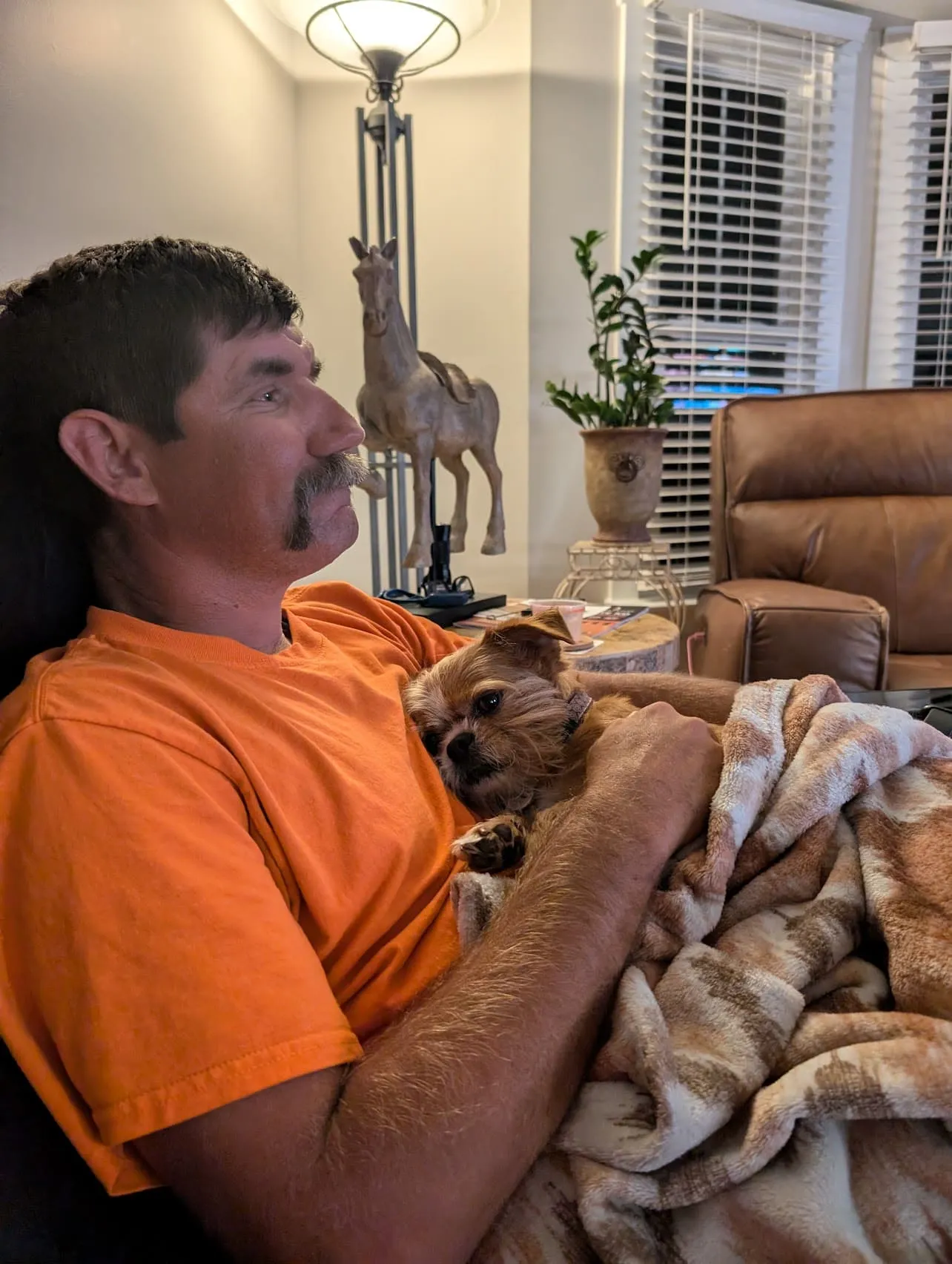Adam with his dog